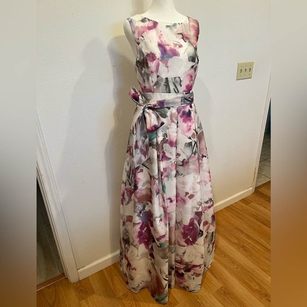 Jessica Howard Floral Prom Dress - Pink and Purple